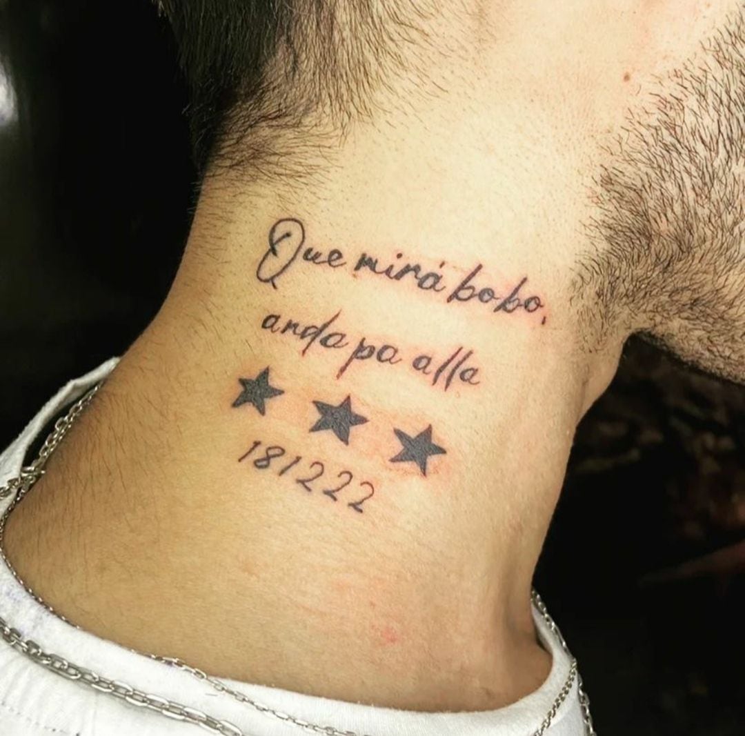 Un cuartetero se tatuó el 