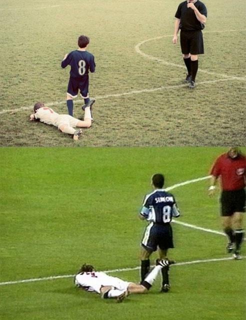 6- La patada de Beckham al Cholo Simeone. 