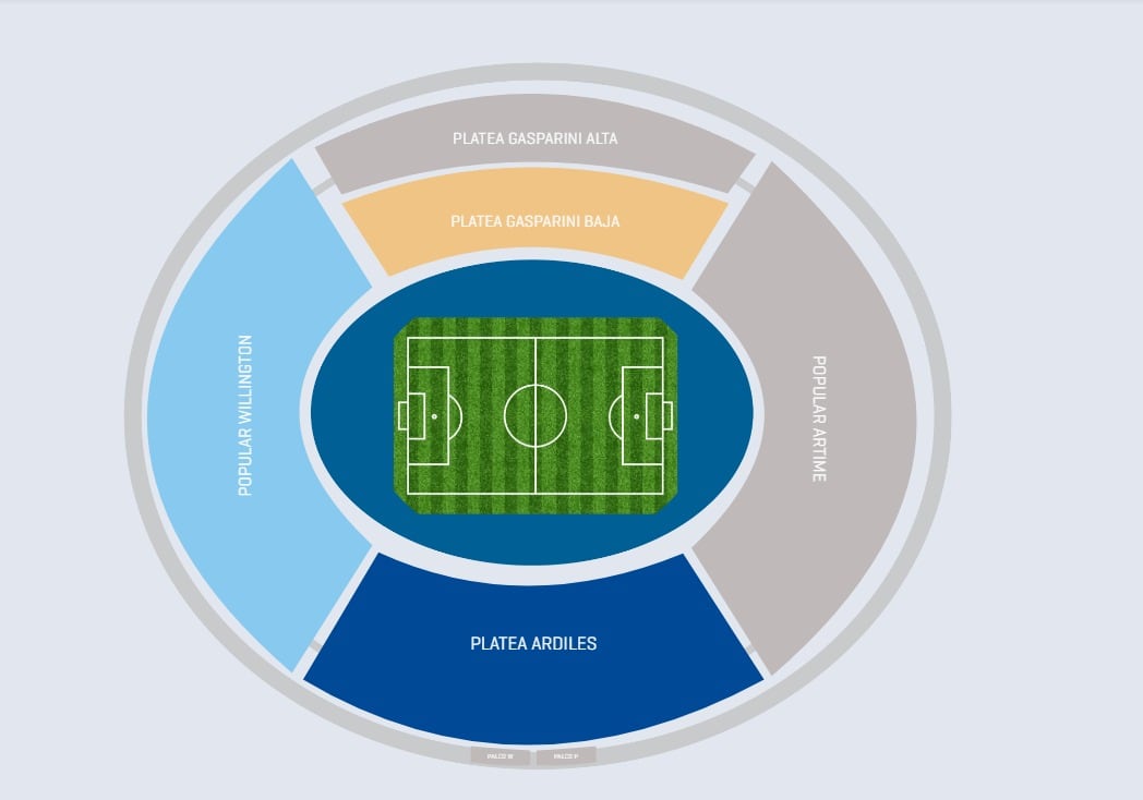 Las tribunas habilitadas para el amistoso entre Argentina y Bolivia en el Kempes.