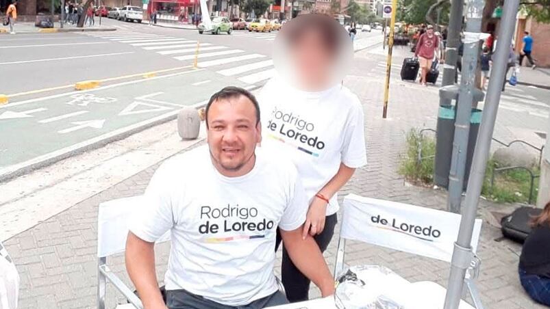 Omar Ludueña en campaña por Rodrigo de Loredo.