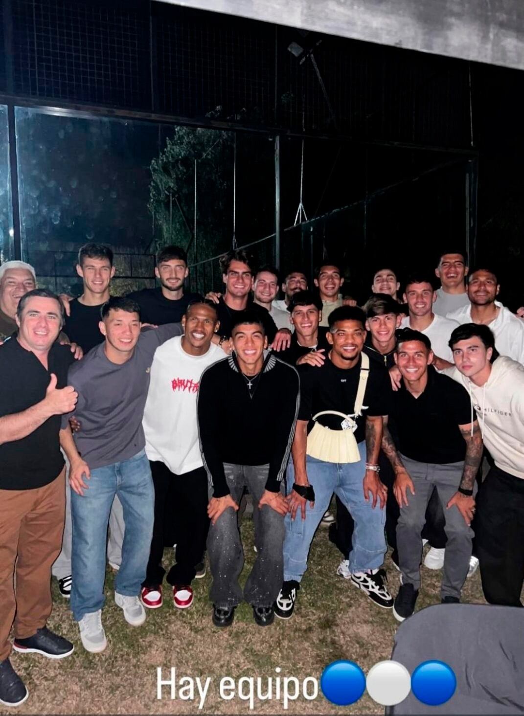 Los jugadores de Talleres que estuvieron de festejos antes del clásico con Belgrano.