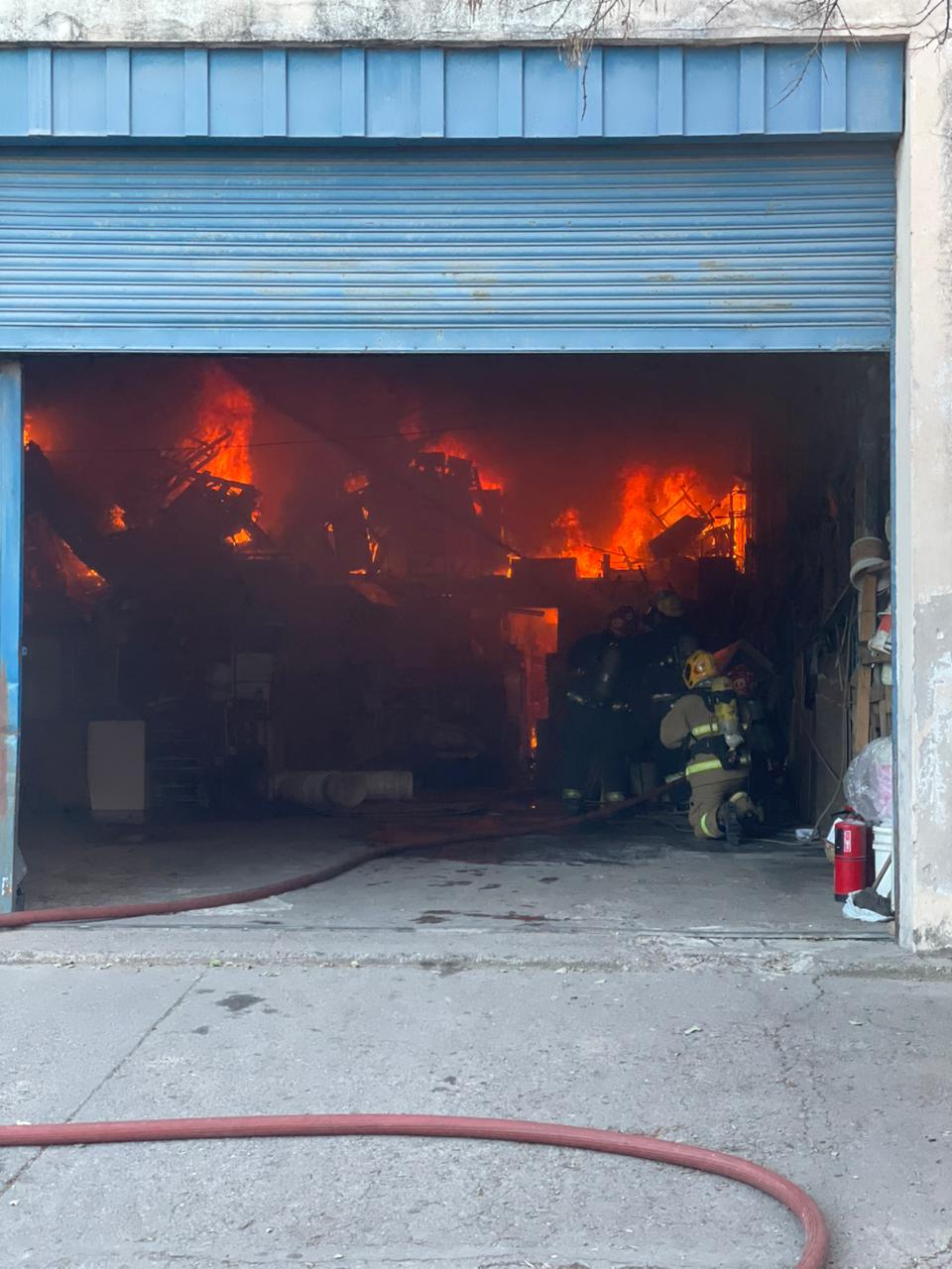 Incendio en un depósito de Córdoba.