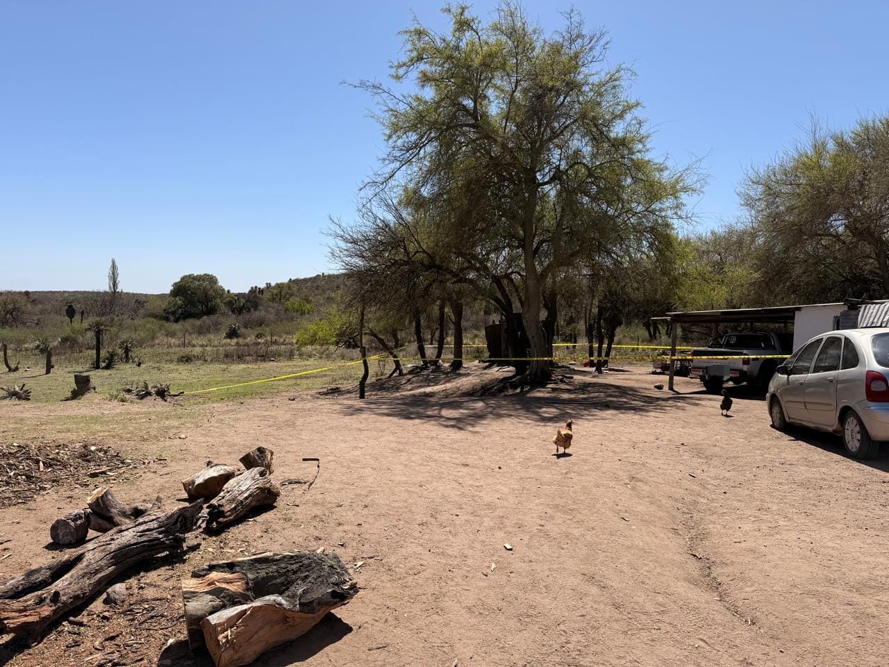 El establecimiento rural en donde ocurrió el horror. (Foto: Prensa Policía)
