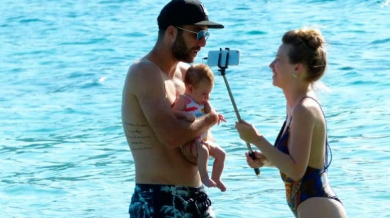 A dos meses de ser mamá, la mujer de Higuaín brilló en Mallorca