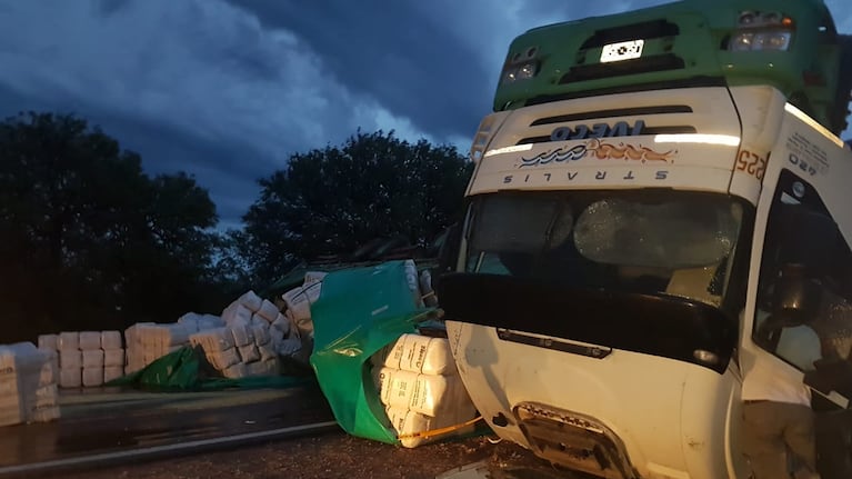 A esta hora, el tránsito estuvo cerrado sobre la ruta 60.
