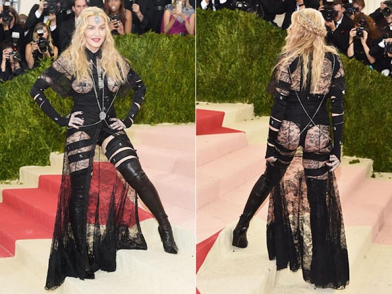 A Madonna y Lady Gaga se les fue la mano en la gala de vestidos exóticos