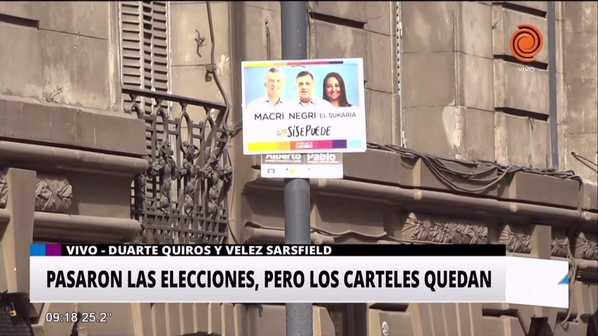 A una semana de las elecciones, continúan los carteles políticos en el centro