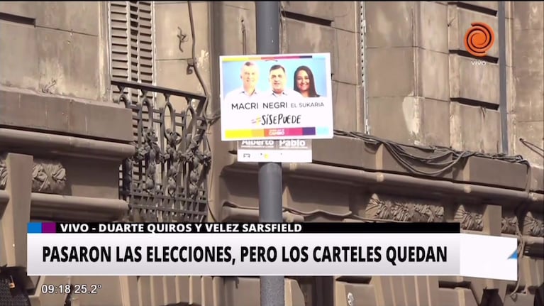 A una semana de las elecciones, continúan los carteles políticos en el centro