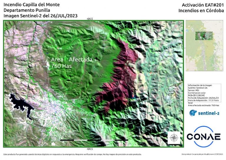 A una semana del incendio, la imagen del daño en el Uritorco