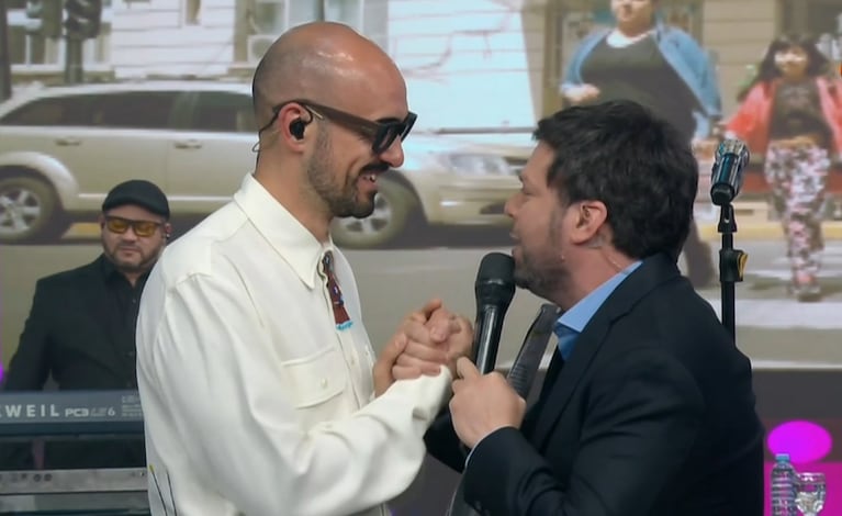 Abel Pintos con Guido Kaczka.