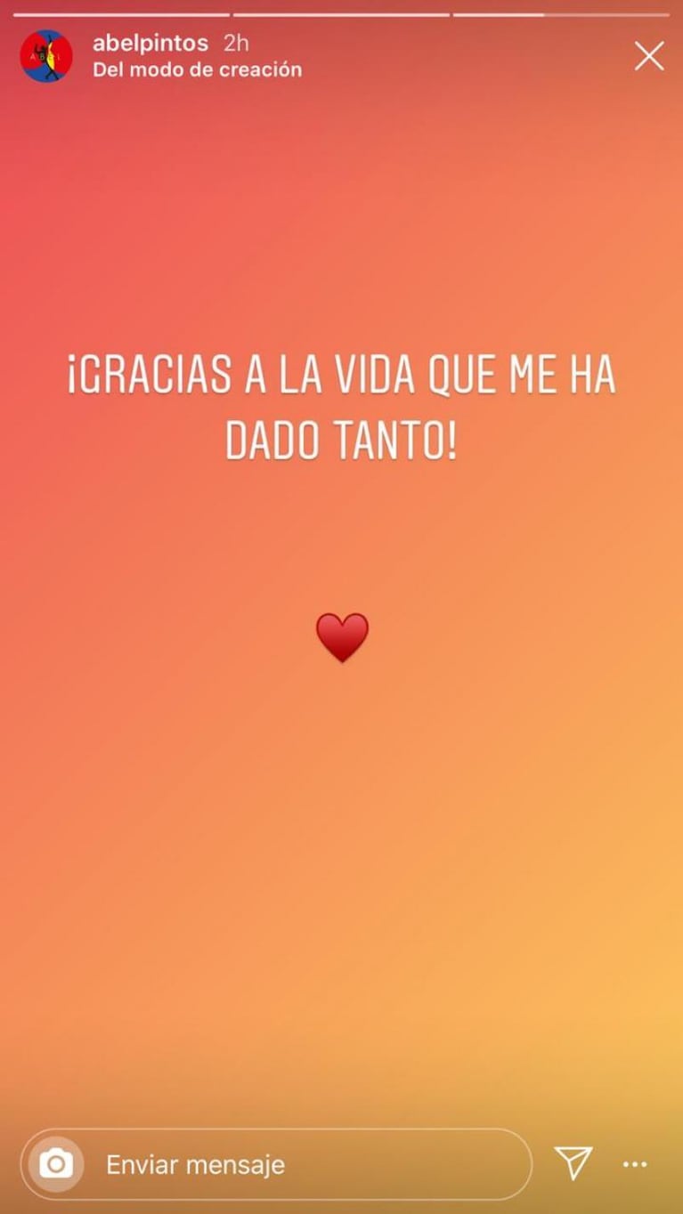 Abel Pintos va a ser papá