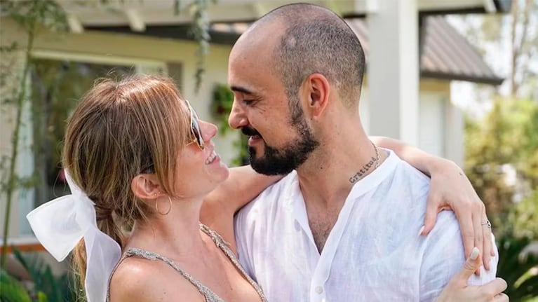 Abel Pintos y Mora Calabrese en la dulce espera.