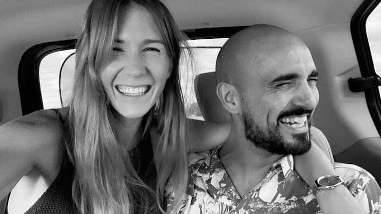 Abel y Mora, muy enamorados.