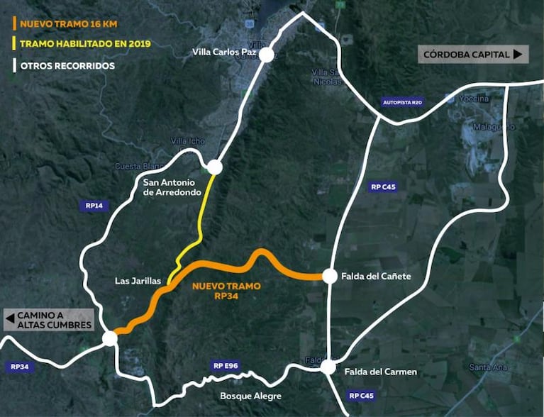 Acceso a las Altas Cumbres: cuánto tiempo te ahorrás con el nuevo tramo