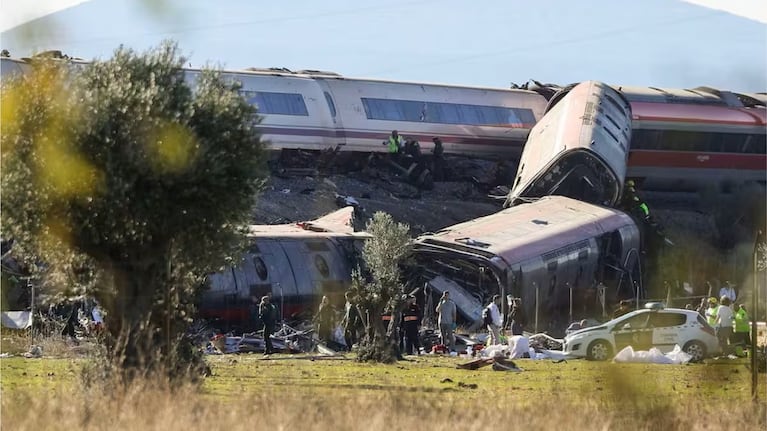 Accidente de trenes en España.