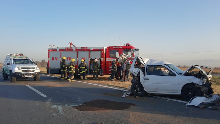 Accidente en la Autopista Córdoba-Rosario.