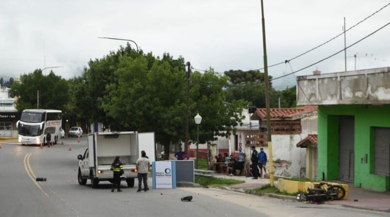 Accidente en la ruta 38, a la altura de La Falda. 