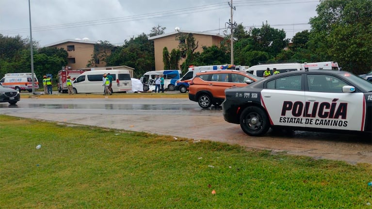 Accidente en Playa del Carmen (Foto: Gobierno de Quintana Roo)