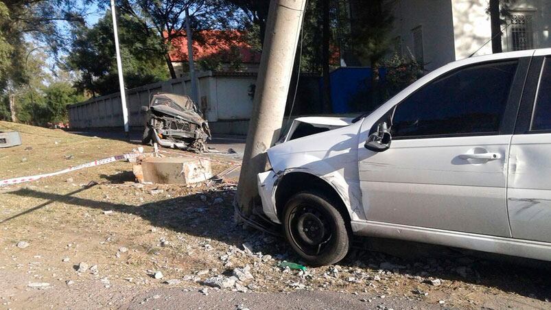 Accidente en Sagrada Familia y Costanera. Foto :Kari Vallori