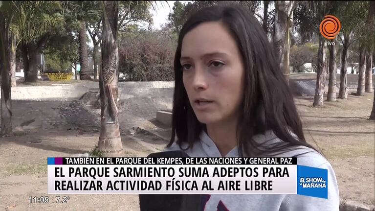 Actividad física en los parques de la ciudad