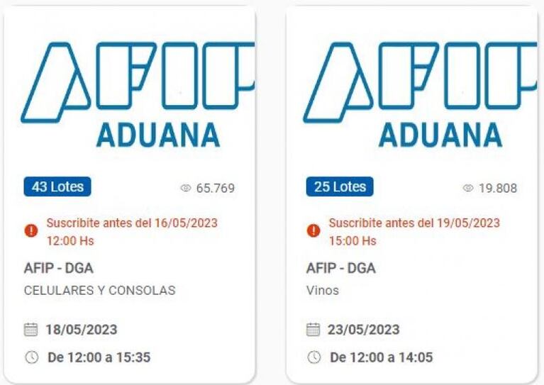 Aduana rematará celulares, consolas, bebidas y más: cómo participar