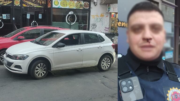 Agredieron a un policía en la vía pública.