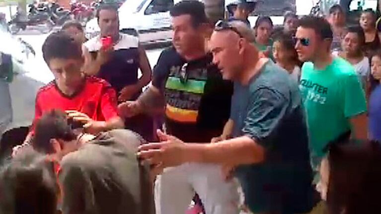 Agustín Casanova de Márama, en el momento de la agresión.