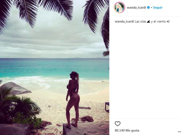 Al borde de la censura: la foto de Wanda Nara en hilo dental