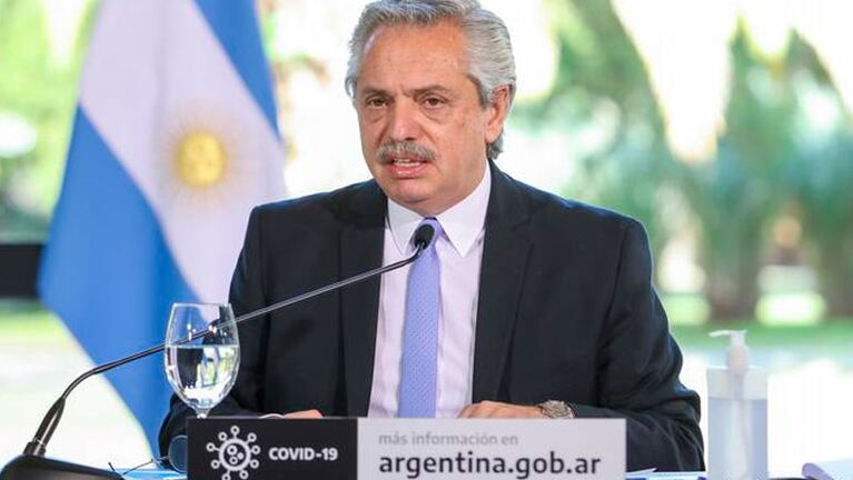 Alberto Fernández, a un año de decretar la cuarentena total en Argentina.
