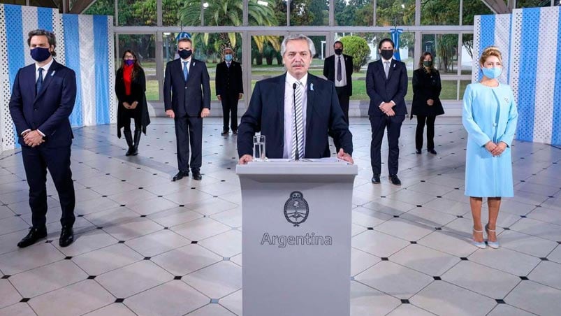 Alberto Fernández encabezó el acto por el Día de la Bandera desde la Quinta de Olivos.