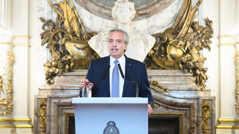 Alberto Fernández envió el mensaje desde la Casa Rosada.