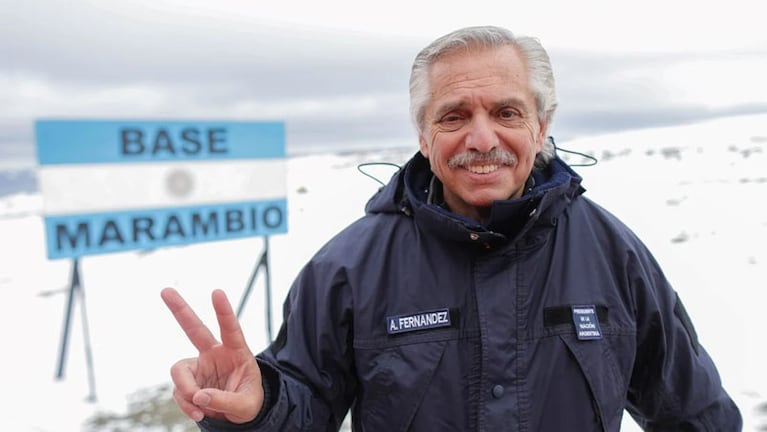 Alberto Fernández habló en cadena nacional desde la Antártida.
