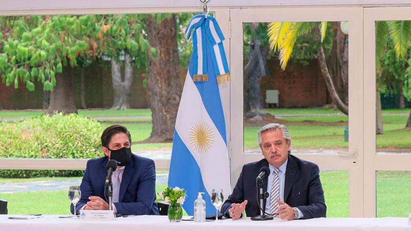 Alberto Fernández ratificó el inicio de clases presenciales. 