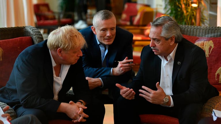 Alberto Fernández se reunió con Boris Johnson.