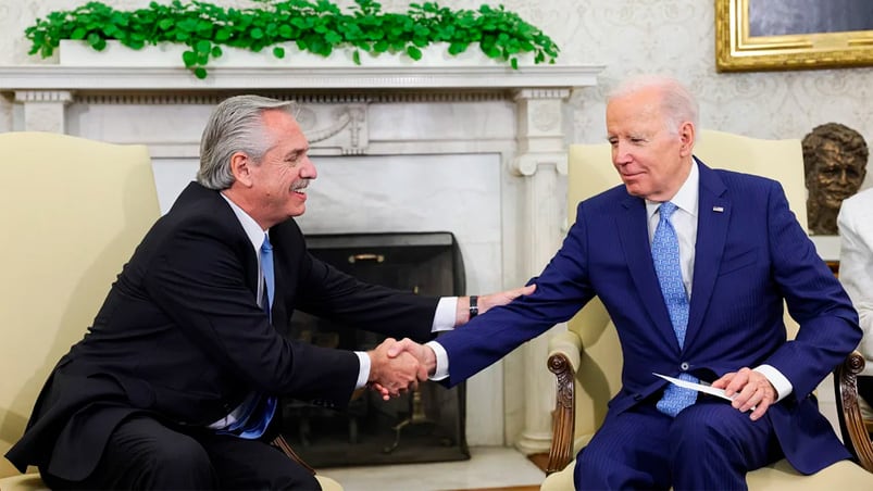 Alberto Fernández se reunió con Joe Biden en Washington.