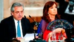 Alberto Fernández y Cristina Kirchner en la apertura de las sesiones ordinarias.