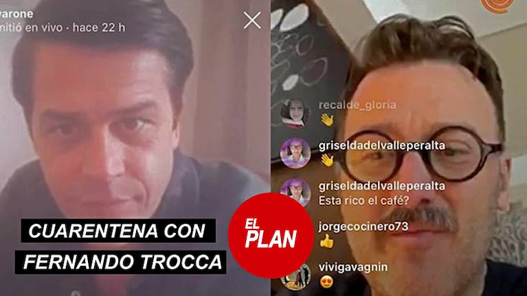Ale Tavarone muestra parte de la transmisión en vivo que mantuvo por Instagram con el destacado chef nacional Fernando Trocca.