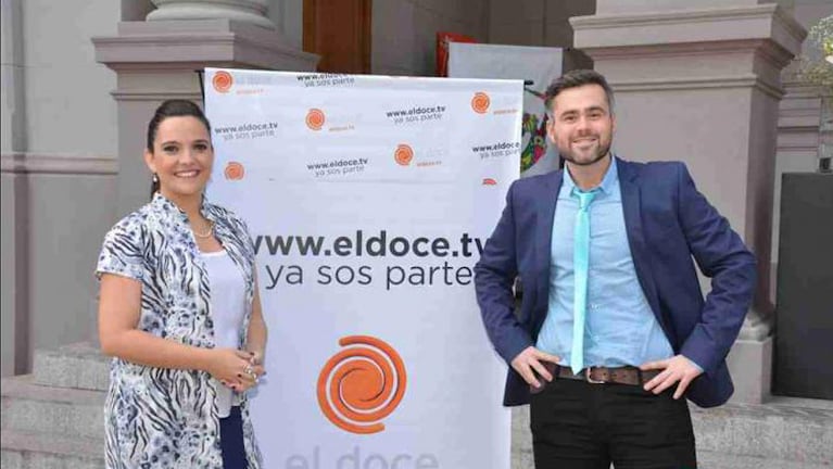 Alejandra Bellini y Mariano Cardarelli, las caras de ElDoce.tv en la pantalla de la tele.