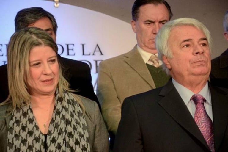 Alejandra Monteoliva junto a José Manuel De La Sota.