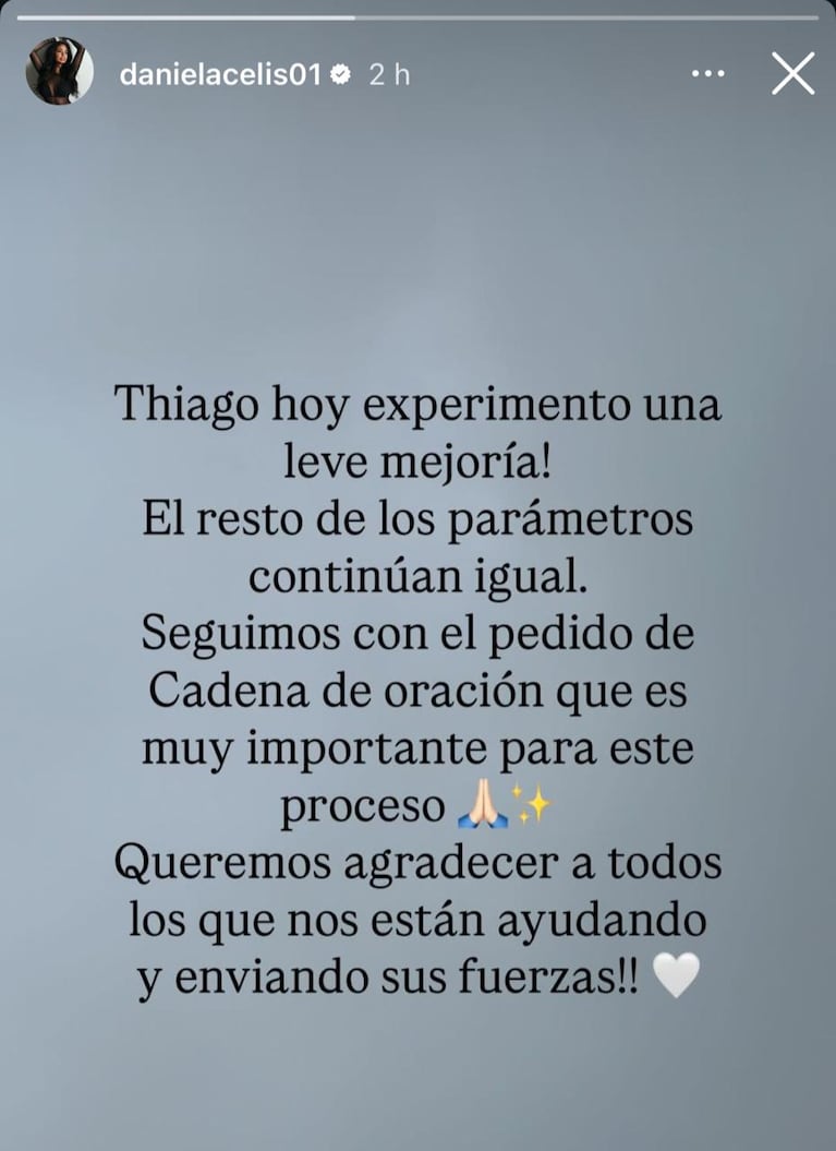 Alentador: Thiago Medina tuvo una “leve mejoría” tras los infartos y siguen las cadenas de oración