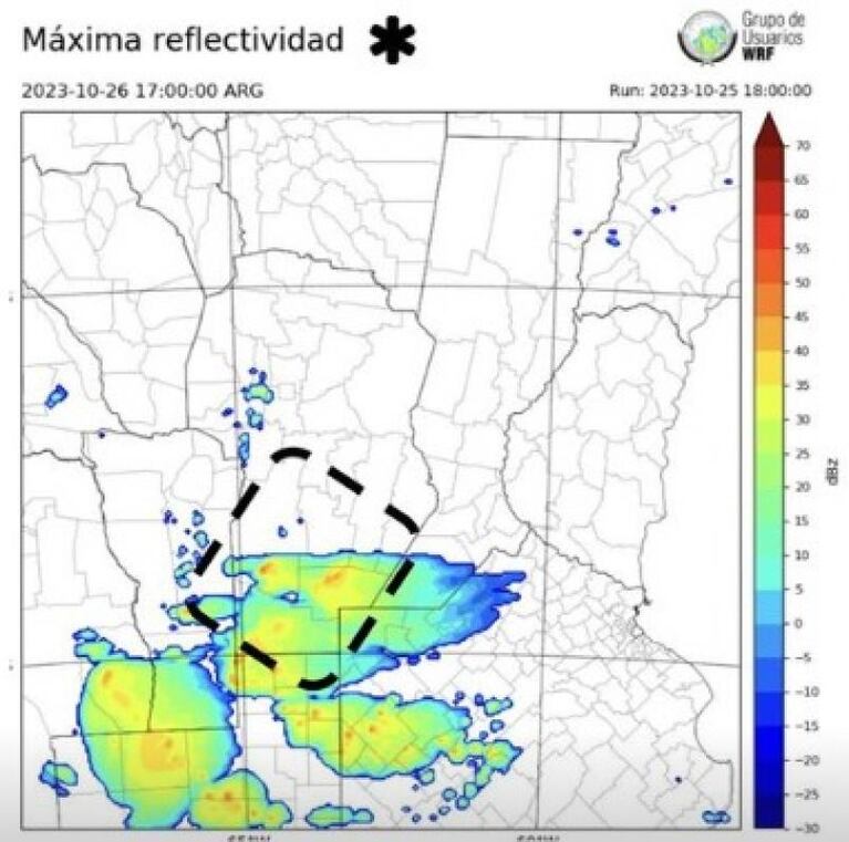 Alerta en Córdoba por fuertes tormentas: en qué zonas puede caer granizo