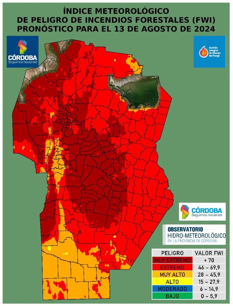 Alerta extrema por riesgo de incendios forestales en Córdoba: las recomendaciones 