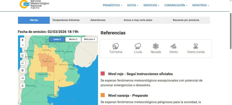 Alerta meteorológico para Córdoba.