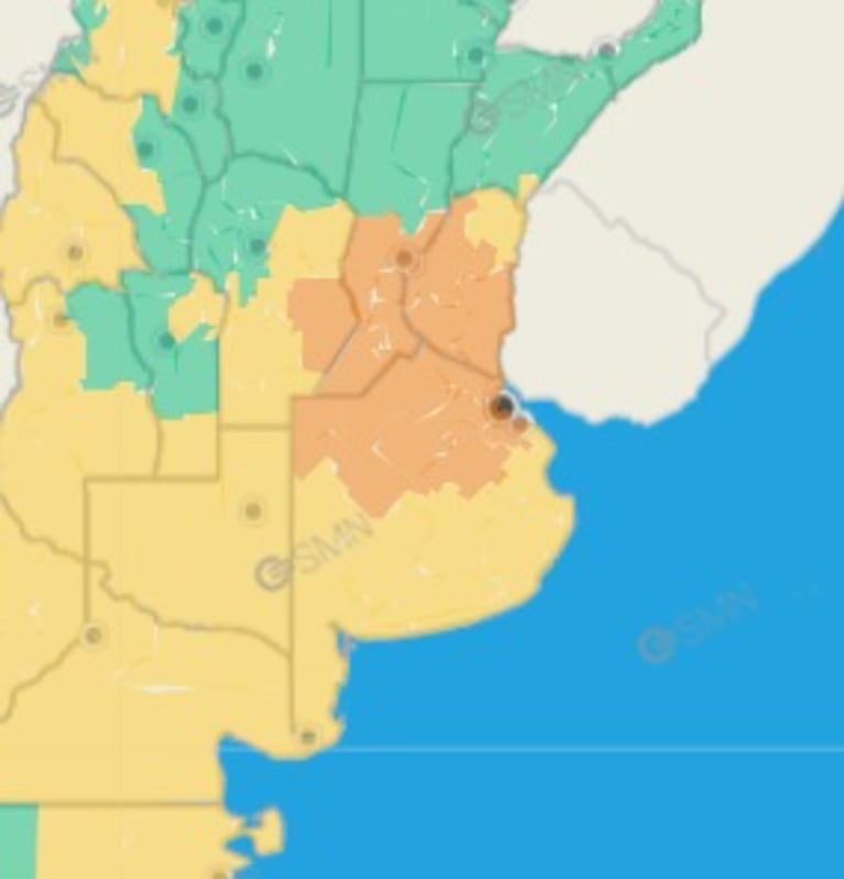 Alerta por tormentas en Córdoba.