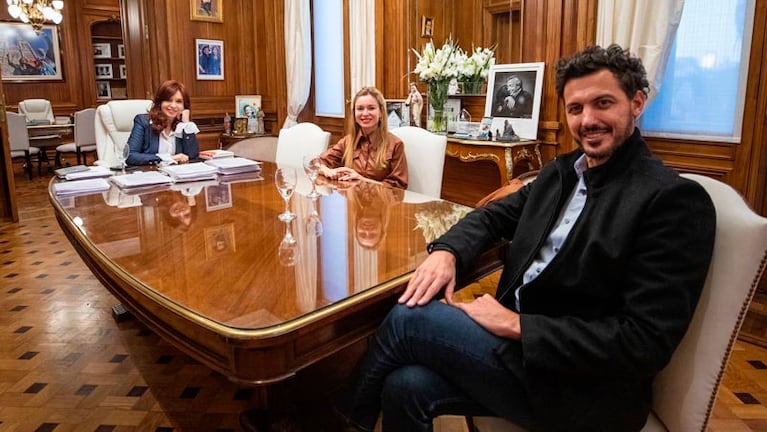 Alessandri reunido con CFK y Gabriela Estévez. Foto: Twitter.