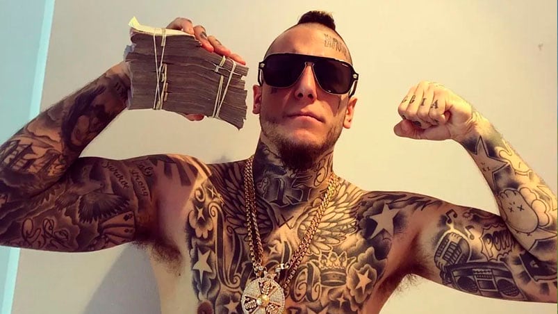 Alexander Caniggia volvió a sorprender con sus excentricidades.