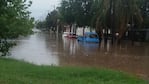 Algunas calles de la ciudad están anegadas tras el temporal.