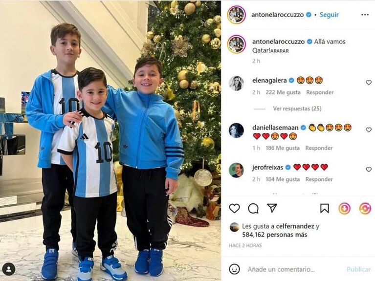 "Allá vamos Qatar": la foto de los hijos de Messi antes de viajar al Mundial