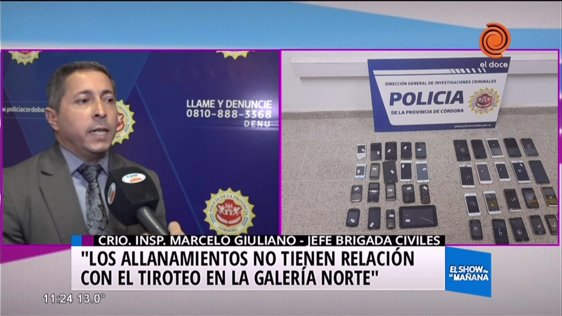 Allanamientos en la Galería Norte: Secuestraron 40 celulares