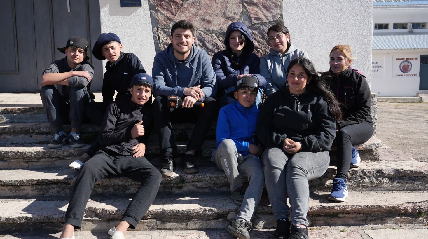 Alumnos de la escuela rural de Los Gigantes.